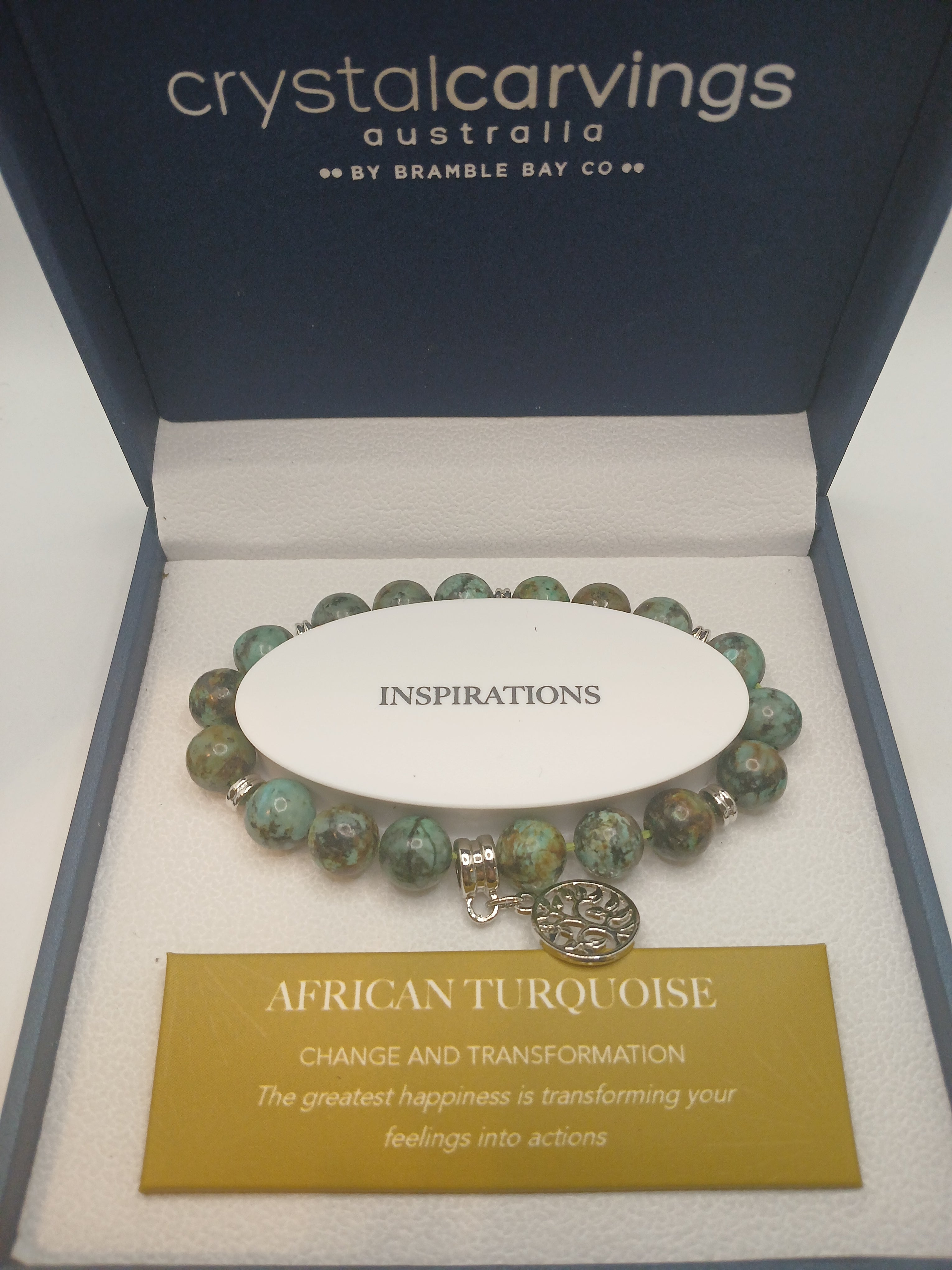 African Turquoise Tree of Life Bracelet