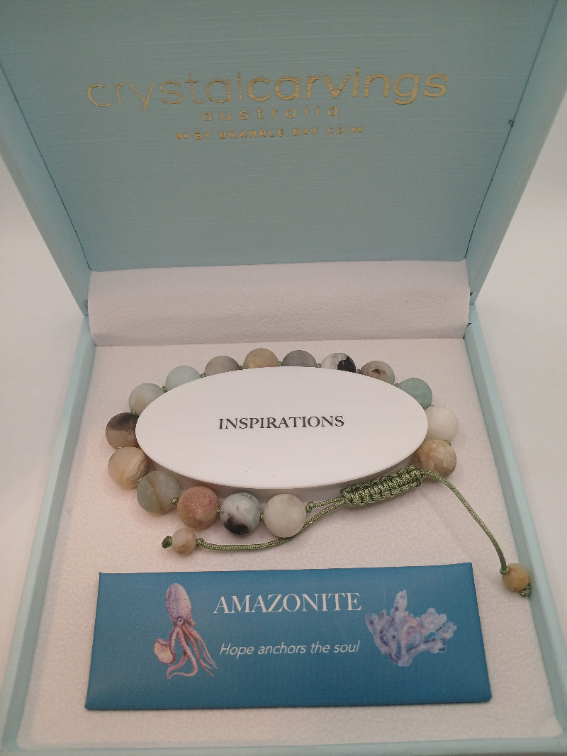 Amazonite Bracelet Pull Cord