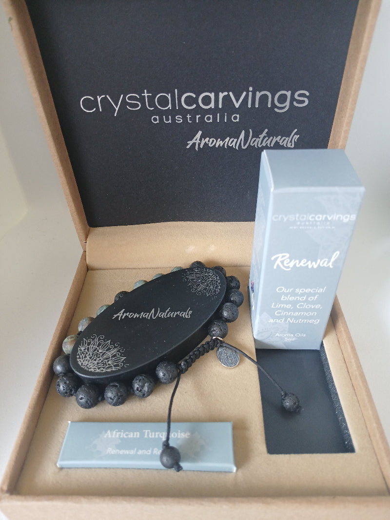 Bracelet and Aroma Oil Set- Turquoise