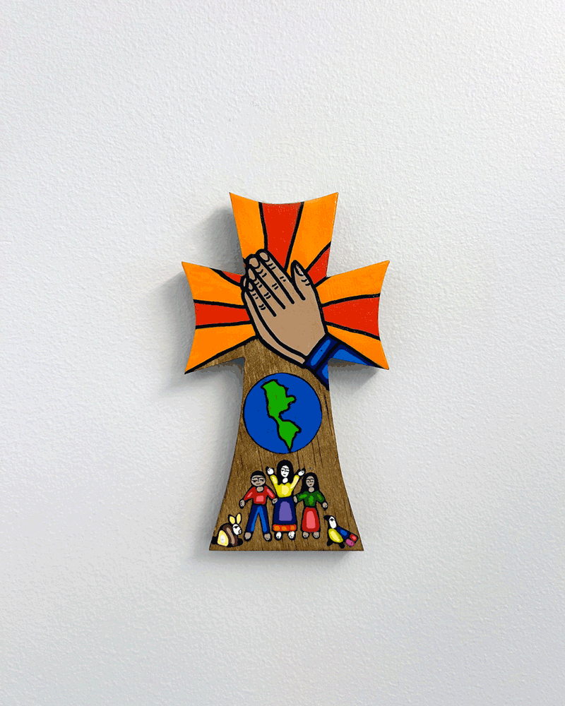 El Salvador Praying Hands Cross