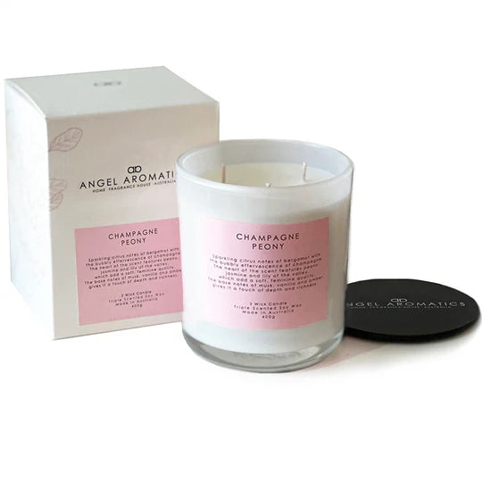 Angel Aromatics Champagne Peony Candle
