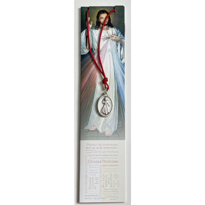 Divine Mercy Medal Cord Necklace Bookmark