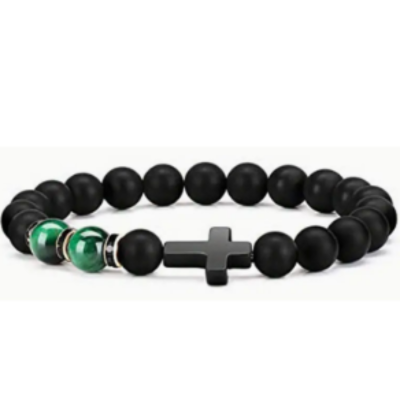 Hematite Emerald Bracelet