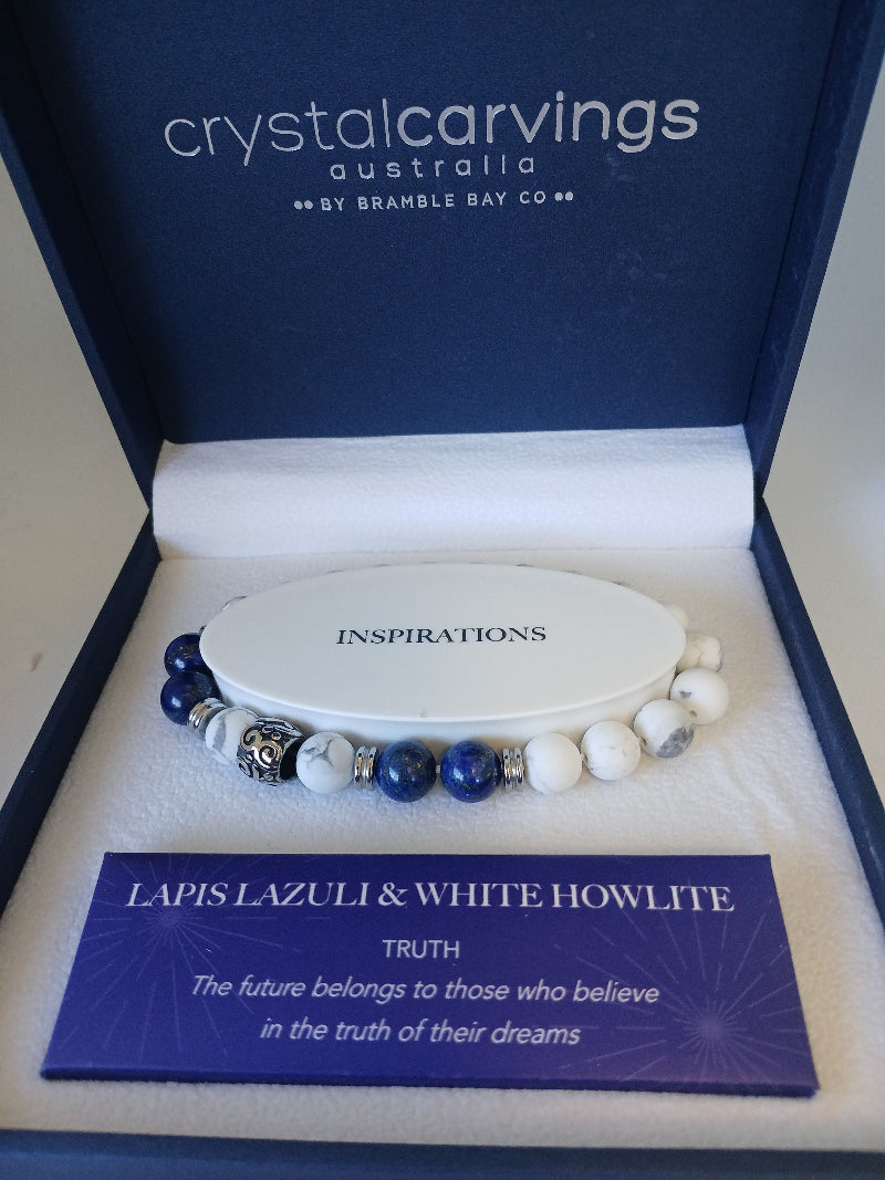 Lapis Lazuli & White Howlite Bracelet  TRUTH