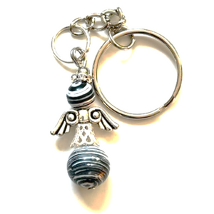 Marble Colour Angel Keyring