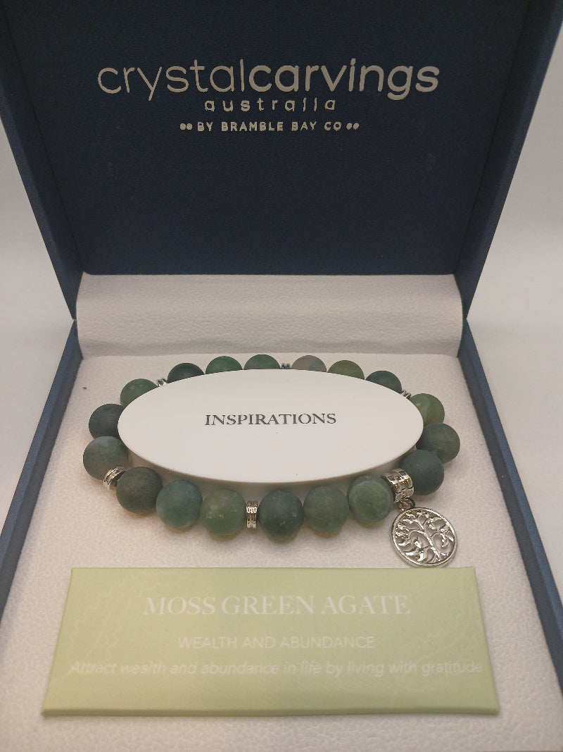 Moss Green Aqate Bracelet