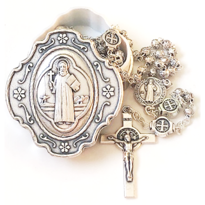 St Benedict Rosary with Box