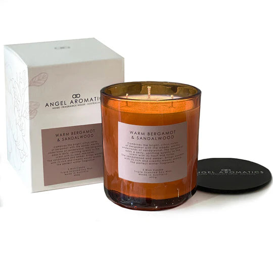 Angel Aromatics Warm Bergamot & Sandalwood Candle