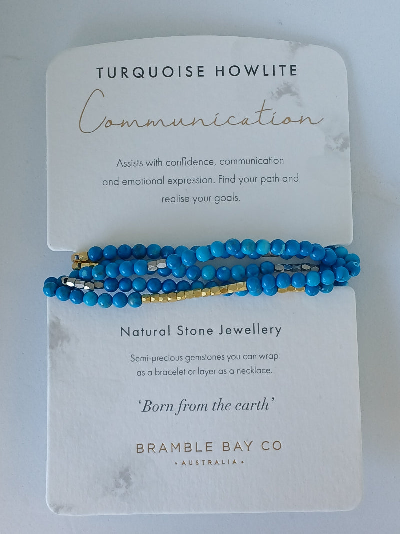 Turquoise Howlite Wrap Necklace/Bracelet