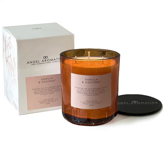 Angel Aromatics Vanilla and Coconut Candle