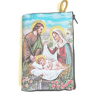 Woven Cloth Purse Holy Family
