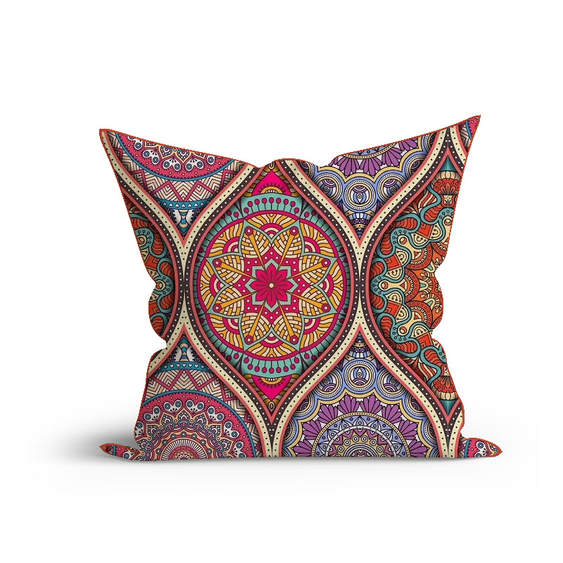 Yellow Red and Purple Cushion 45cm