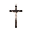 Crucifix Metal on Brown Wood Cross