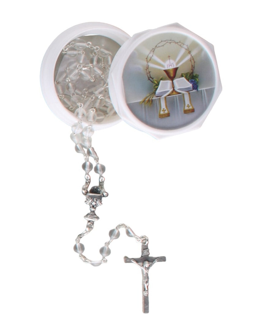 Glass Boxed Rosary Communion