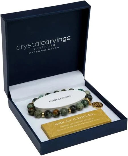 African Turquoise Bracelet Gold