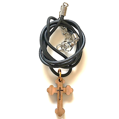 Olive Wood Cross Necklace