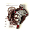 St Benedict Cross Necklace Red