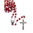 Rosary with 7mm Red Crystal Beads