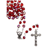 Rosary with 7mm Red Crystal Beads