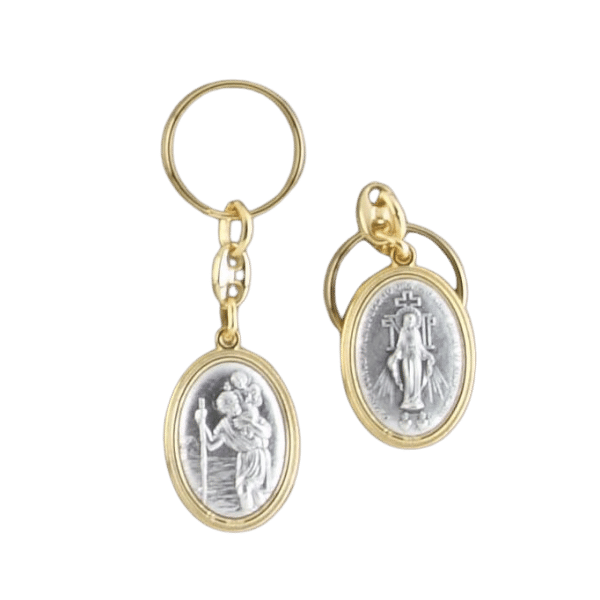 St Christopher/Miraculous Keyring