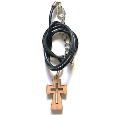Olive Wood Cross Necklace
